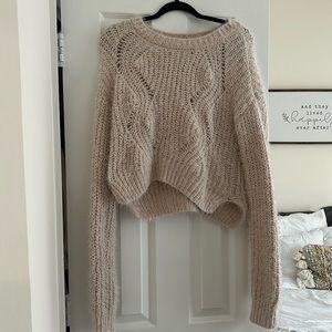 NWOT Candies Beige Cropped Sweater